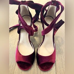 Charles David Burgundy Wine Velvet heels (Nordstrom) Size 8.5